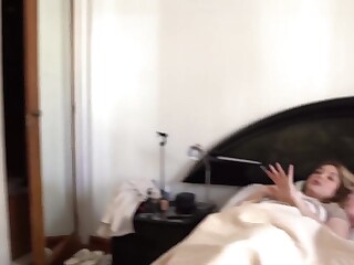 Two tattooed Latinas share rough old cock