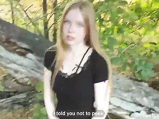 Yuiwoo Sucks Big Cock Outdoors In Wheat Field